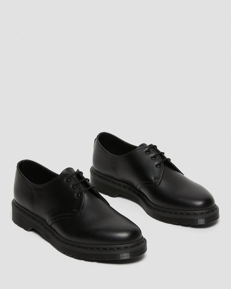 Dr Martens 1461 Mono Smooth Læder Oxford Sko Dame Sort | DK 360JPQ